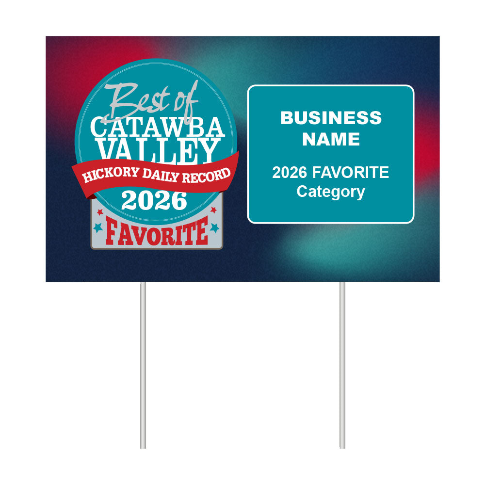 Double-Sided Yard Sign w/ Stake