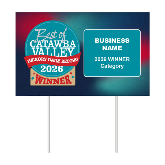 Double-Sided Yard Sign w/ Stake
